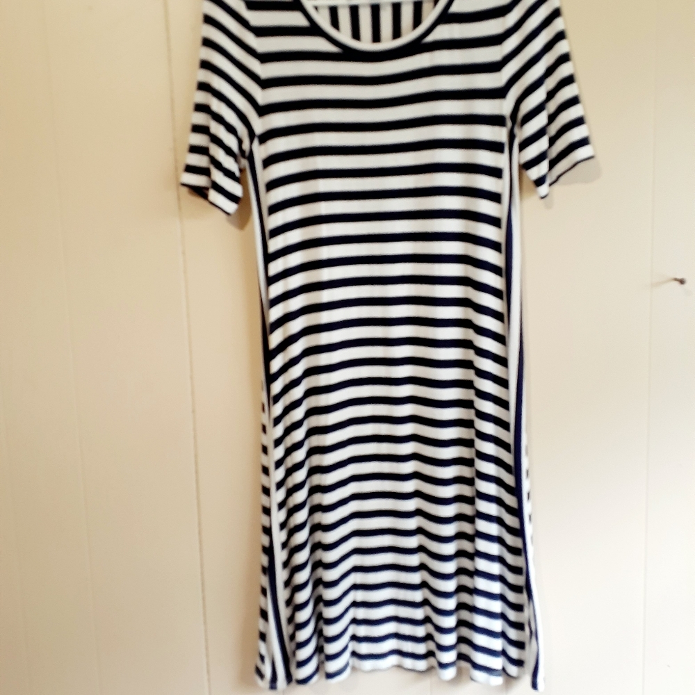 Ann Taylor Loft xtra small dress striped black - Picture 5 of 5